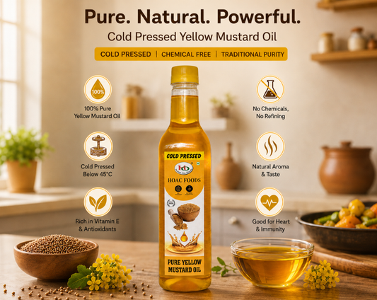 Hariom Yellow Mustard Oil: 100% Pure, Cold-Pressed  Sarson Ka Tel with Zero Adulteration