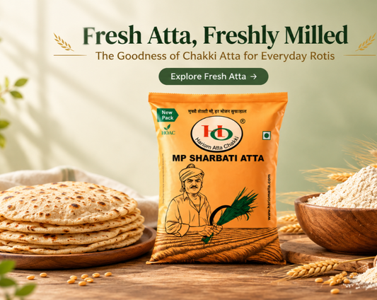 Fresh whole wheat atta in a bowl beside homemade soft rotis, illustrating how to identify and store atta.