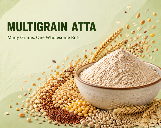 multigrain atta made with different grains for soft rotis