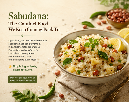Hariom Sabudana tapioca pearls for fasting recipes like sabudana khichdi, vada, and kheer.