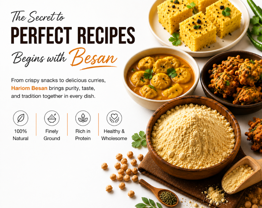 Golden besan ladoo prepared with premium gram flour