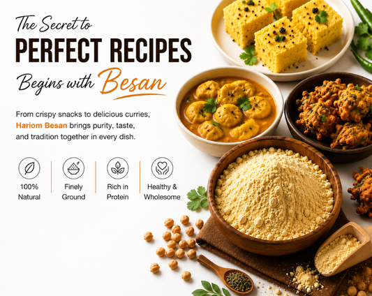 Golden besan ladoo prepared with premium gram flour