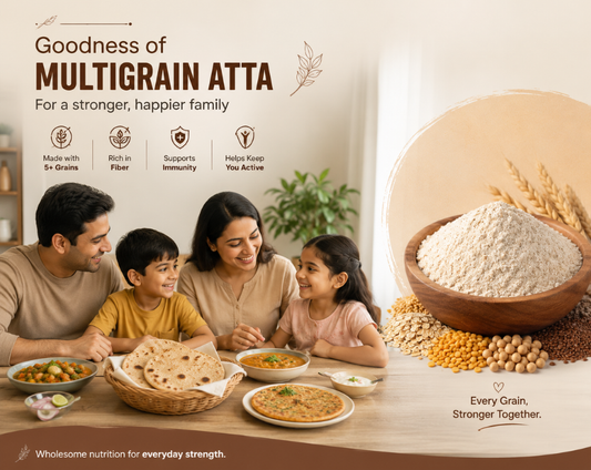 Multigrain atta for digestion and gut health - chakki fresh flour